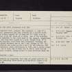 Dinnans, NX44SE 2, Ordnance Survey index card, page number 1, Recto