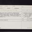 Barholm, NX45NE 13, Ordnance Survey index card, Recto