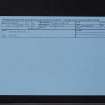 Cairnhouse, NX45NW 3, Ordnance Survey index card, Recto