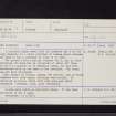 Creebridge, NX46NW 13, Ordnance Survey index card, Recto