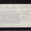 Castle Haven, NX54NE 3, Ordnance Survey index card, page number 1, Recto