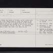 Cairnholy, NX55SW 13, Ordnance Survey index card, Recto
