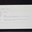 Mossyard, NX55SW 14, Ordnance Survey index card, Recto