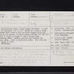 Kirkdale House 3, NX55SW 17, Ordnance Survey index card, Recto