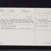 Barholm, NX55SW 21, Ordnance Survey index card, Recto