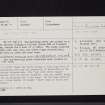 Cairnholy 4, NX55SW 29, Ordnance Survey index card, Recto