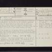 Holm Of Daltallochan, NX59SE 9, Ordnance Survey index card, page number 1, Recto