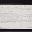 Little Cross, NX64NE 2, Ordnance Survey index card, page number 1, Recto