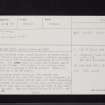 Dunrod, NX64NE 7, Ordnance Survey index card, page number 1, Recto