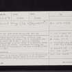 Dunrod Village, NX64NE 9, Ordnance Survey index card, page number 1, Recto