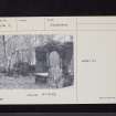 Senwick Church And Graveyard, NX64NE 16, Ordnance Survey index card, page number 1, Recto