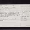 Balmae, NX64SE 8, Ordnance Survey index card, Recto