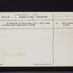 Carse Mote, NX65SE 11, Ordnance Survey index card, Verso