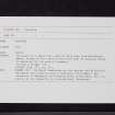Cumstoun House, Font, NX65SE 94, Ordnance Survey index card, Recto