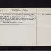 Conchieton, NX65SW 4, Ordnance Survey index card, page number 2, Verso