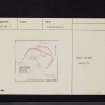 Plunton Castle, NX65SW 6, Ordnance Survey index card, Recto