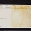 Boreland Mote, NX65SW 7, Ordnance Survey index card, page number 1, Recto