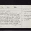 Conchieton, NX65SW 11, Ordnance Survey index card, page number 1, Recto