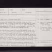 Dinnance Mote, NX66SE 4, Ordnance Survey index card, page number 1, Recto