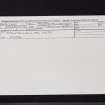 Balmaclellan Mote, NX67NE 1, Ordnance Survey index card, Recto
