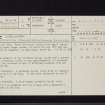 Stellhead, NX69SE 2, Ordnance Survey index card, page number 1, Recto