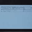 St Glassen's Well, NX74NE 15, Ordnance Survey index card, Recto