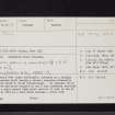 Glennap Fort, NX74NW 14, Ordnance Survey index card, page number 1, Recto