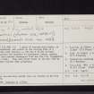 Newlaw Hill 1, NX74NW 40, Ordnance Survey index card, page number 1, Recto