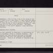 Craigraploch, NX74SW 1, Ordnance Survey index card, page number 2, Verso
