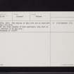 Kerbers, NX75NE 9, Ordnance Survey index card, Verso