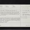 Kirkcormack Kirk, NX75NW 11, Ordnance Survey index card, Recto