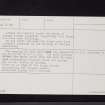 Trowdale Mote, NX76NE 1, Ordnance Survey index card, page number 2, Verso