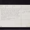 Mote Hill, NX76NE 11, Ordnance Survey index card, page number 2, Verso