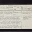 Lochrinnie Mote, NX78NW 3, Ordnance Survey index card, page number 1, Recto