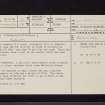 Craigencoon, NX79NE 2, Ordnance Survey index card, page number 1, Recto