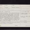 Boreland Of Colvend, NX85SE 3, Ordnance Survey index card, page number 1, Recto
