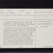 Barr Hill, NX86NW 10, Ordnance Survey index card, Recto