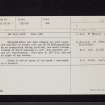 Edingham Mote, NX86SW 9, Ordnance Survey index card, Recto