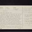 Mcnaughton's Fort, NX87NE 3, Ordnance Survey index card, page number 1, Recto