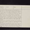 Mcnaughton's Fort, NX87NE 3, Ordnance Survey index card, page number 2, Verso