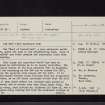 Moat Of Lochrutton, NX87SE 1, Ordnance Survey index card, page number 1, Recto
