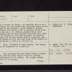 Moat Of Lochrutton, NX87SE 1, Ordnance Survey index card, page number 2, Recto