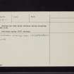 Moat Of Lochrutton, NX87SE 1, Ordnance Survey index card, page number 3, Recto