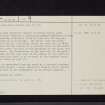 Morton Castle, NX89NE 10, Ordnance Survey index card, page number 2, Verso