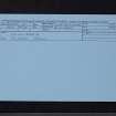 Drumlanrig, NX89NE 21, Ordnance Survey index card, Recto