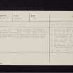 Keir Mill, NX89SE 11, Ordnance Survey index card, Recto