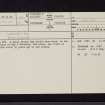 Woodside, NX96NE 20, Ordnance Survey index card, page number 1, Recto