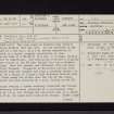 Lochhill, NX96NE 24, Ordnance Survey index card, page number 1, Recto