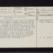 New Abbey, Shambellie Grange, Archway, NX96NE 33, Ordnance Survey index card, page number 1, Recto
