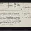 Slewcairn, NX96SW 2, Ordnance Survey index card, page number 1, Recto
